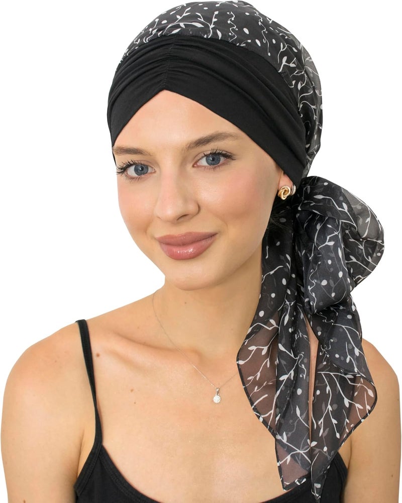 CAPLORD Head Scarf for Women Skull Cap Chemo Patients Headwear Cancer Hair Loss Scarf Headwrap Cover Hat Turban Covering Wrap - Image 1